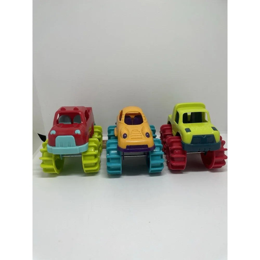 Battat – Plastic Toy Cars  3 Cars – Colorful Toddler Trucks – ... Off Roading‎